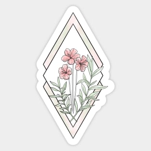 Geometric flower illustration Sticker